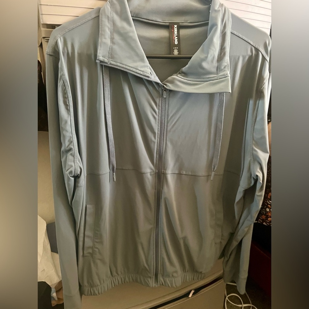 Kirkland Signature Light Gray Zip-Up Jacket